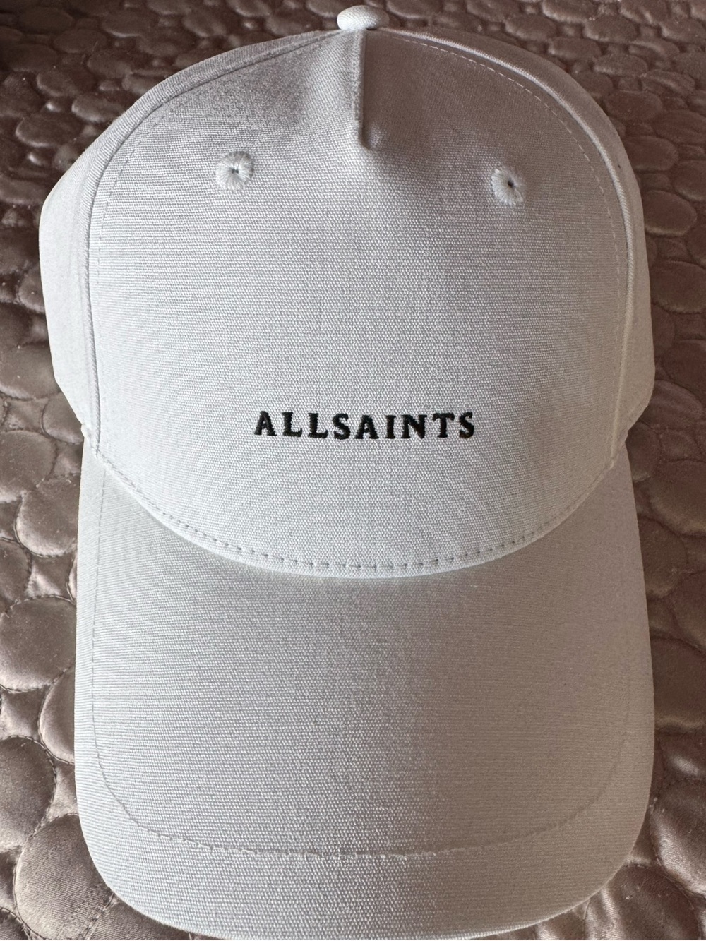 AllSaints White Logo Baseball Cap unisex